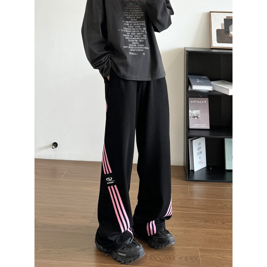潮牌条纹拼色休闲卫裤2501-1-K2452-P5589，男装休闲裤，星座501-1