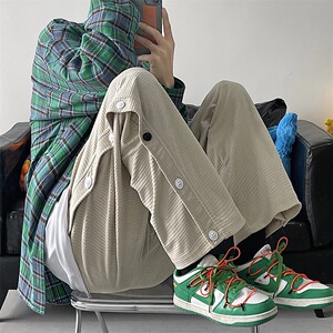 2022春~潮流排扣华夫格休闲裤男 501-1-K339-P5568图片