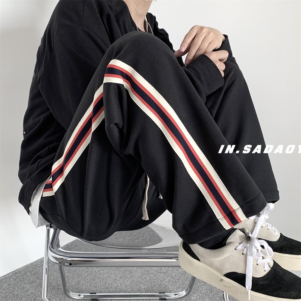 加绒~休闲织带直筒卫裤男501-1-K336-P40加绒+5，男装休闲裤，星座501-1