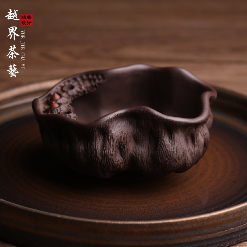 紫砂品茗杯主人杯纯手工青蛙莲子莲蓬杯茶杯口杯茶碗茶盏功夫茶具
