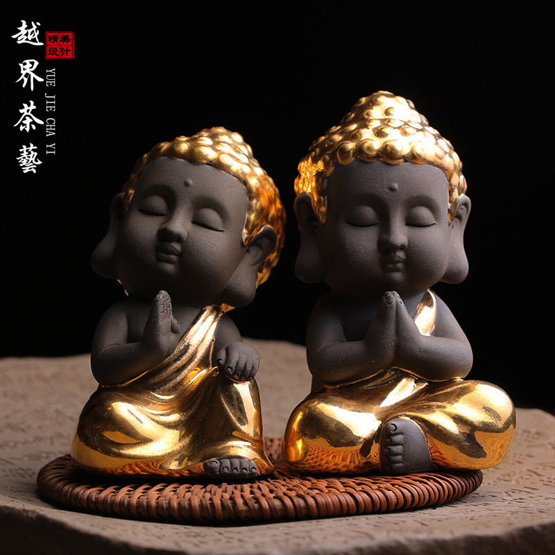 全手工禅意小和尚茶玩