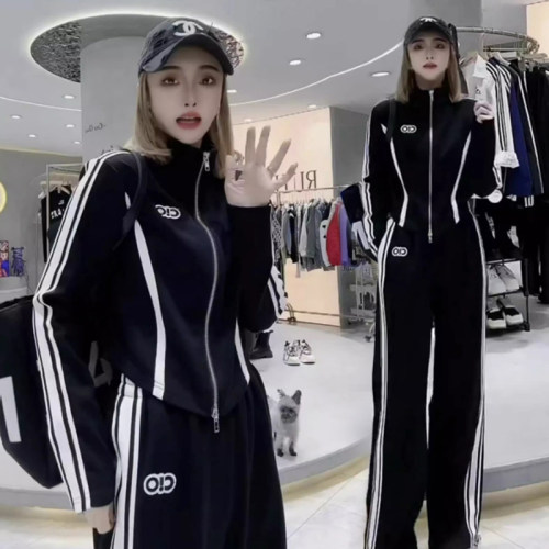 欧货显瘦休闲运动服套装女两件套