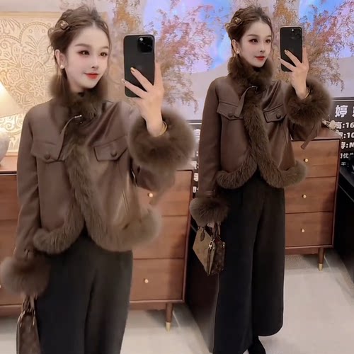 欧货秋冬新款PU皮衣夹棉外套棉服