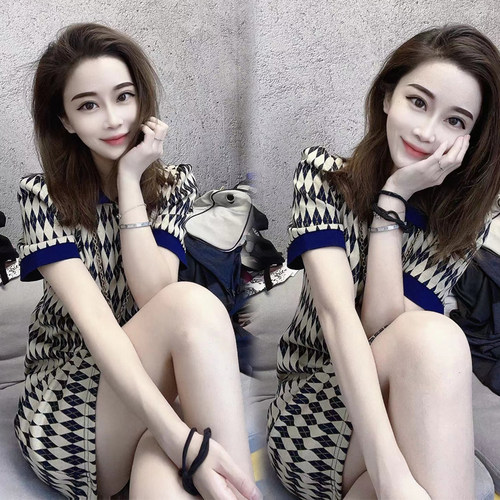 2022年夏季短袖polo衫女中长款