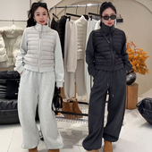 立领棉服加加绒休闲裤 新款 两件套 女冬季 松弛感穿搭保暖运动套装