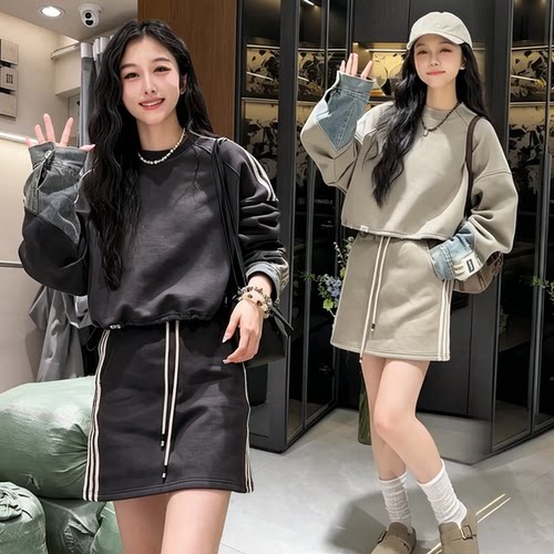 春秋新款休闲牛仔套装女显瘦宽松