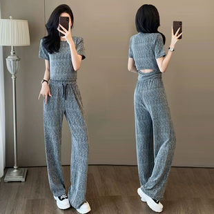 高品质潮流时尚套装女夏季新款韩系风重工满钻洋气时髦穿搭一整套