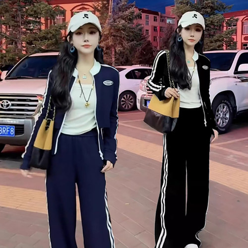时尚显瘦休闲运动服套装女