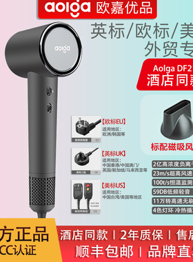 aolga欧嘉优品DF21美标120v美国中国台湾适用英标欧标高速吹风机