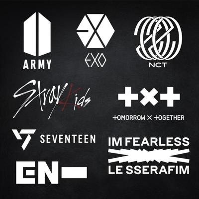 韩国男团车贴 BTS Seventeen EXO NCT梦 LESSERAFIM TXT 汽车贴纸