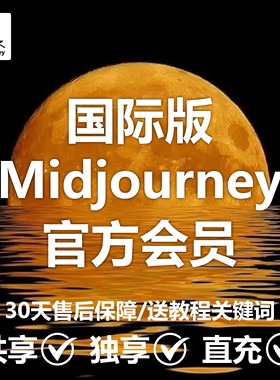 Midjourney高级会员MJ会员共享独享账号充值代充V7绘图mjdjourney