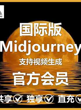 Midjourney共享独享充值代充会员MJ高级会员账号mjdjourneyV7出图
