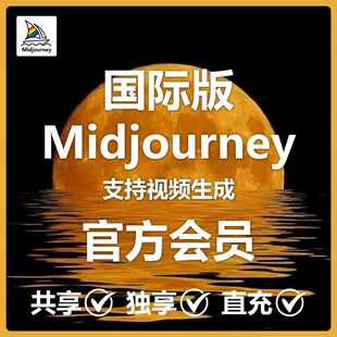 Midjourney共享独享充值代充会员MJ高级会员账号mjdjourneyV7出图
