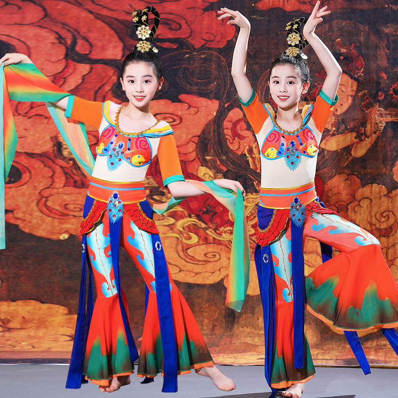 儿童敦煌飞天舞蹈服女童古典舞