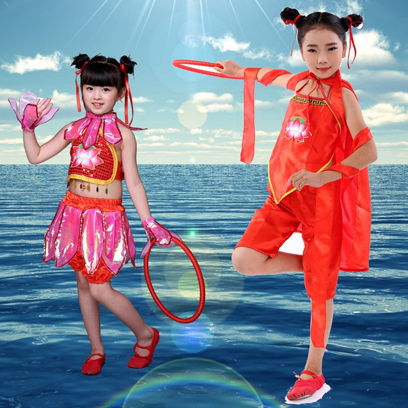 新款红孩儿表演服哪吒闹海演出服儿童红孩儿表演服西游记古典服装