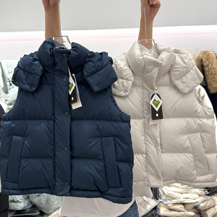 LU家同款加厚羽绒马甲女短款2025秋冬新款90三星白鸭绒高级感外套