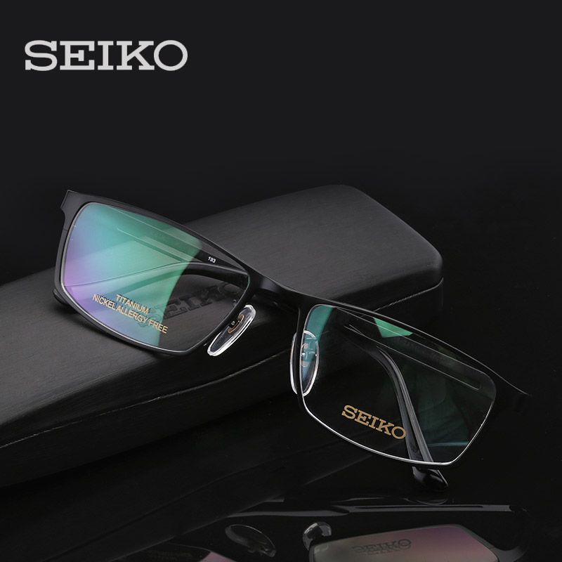 精工全框纯钛眼镜架 商务眼镜框近视眼镜 男款 配眼睛镜框hc1009