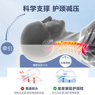 泰国进口乳胶枕颈椎枕头护颈椎修复专用助睡眠天然橡胶侧睡分区枕