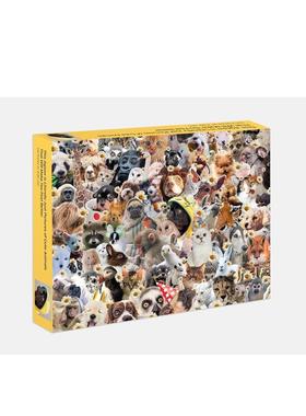 【现货】This Jigsaw is Literally Just Pictures of Cute Animals That Will Make You Feel Better，疗愈宠物拼图 500片图书