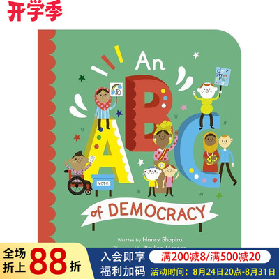 【预售】民主的ABC An ABC of Democracy 原版英文儿童自然拼读图书