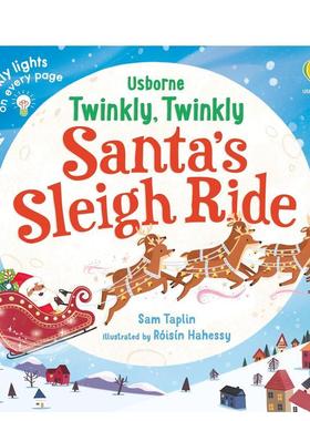 【预售】闪闪发光的圣诞雪橇之旅 Twinkly Twinkly Santa's Sleigh Ride 原版英文儿童趣味