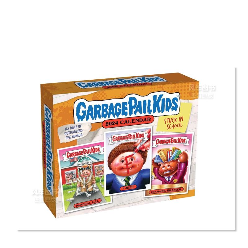 【预 售】垃圾桶小子：2024 年逐日挂历Garbage Pail Kids 2024 Day-to-Day Calendar日历 原版图书进口外版书籍The Topps Company 书籍/杂志/报纸 娱乐时尚类原版书 原图主图