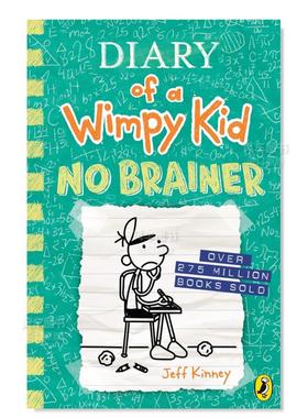 【预售】小屁孩日记：无需思考 Diary of a Wimpy Kid: No Brainer 英文儿童故事书3-6岁英语启蒙原版进口图书 Jeff Kinney
