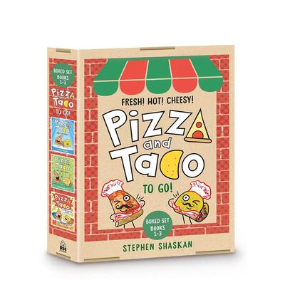【预售】披萨饼与玉米片桥梁漫画 打包 1-3套装 Pizza and Taco To Go! 3-Book Boxed Set: Books 1-3  原版英文儿童漫画
