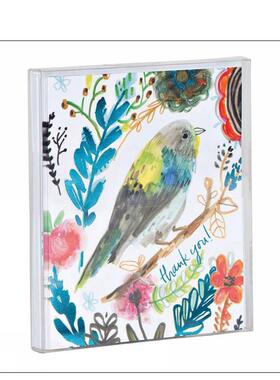 【预售】鸟类主题 感谢明信片套装 Bird Thank You Notecard Set 原版明信片图书