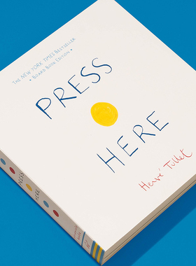 【现货】Press Here 点点点迷你纸板书 Hervé Tullet 宝宝视觉锻炼 英文原版畅销幼儿童艺术启蒙绘本0-2岁 进口童书