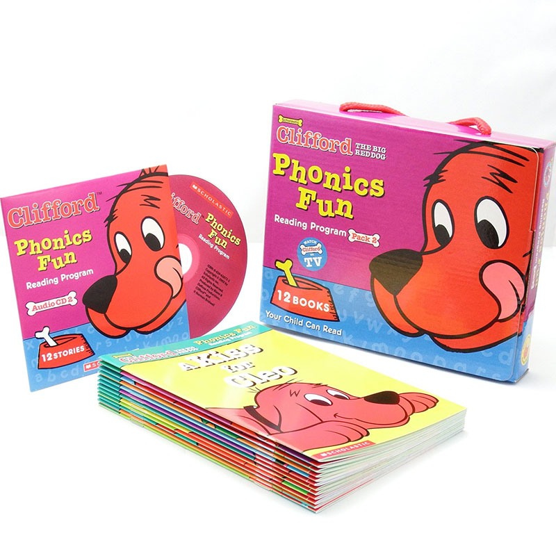 【现货】CLIFFORDS PHONICS FUN BOX SET #2 (w/ CD)，发音套装#2 英文儿童正版图书 带CD光碟盘原版进口书籍