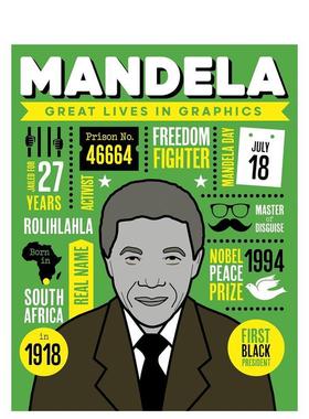 【现货】【图像传记】曼德拉 【Great Lives in Graphics】Mandela 原版英文儿童绘本