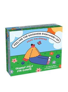 【预售】随处感受美好 Liberty Ewan插画作品 2026年日历 Feeling the Goodness Everywhere I Go  原版日历 进口图书书籍