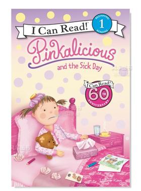 【现货】【粉红公主】病假 Pinkalicious and the Sick Day英文儿童原版图书外版进口书籍Kann, Victoria