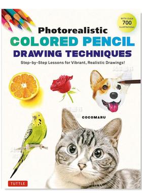 【预售】逼真的彩色铅笔绘画技巧 Photorealistic Colored Pencil Drawing Techniques英文艺术技法与入门赏析原版图书外版进口书