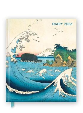 【预售】2026年日本木版画台式日历记事本 Japanese Woodblocks 2026 Desk Diary Planner - Week to View 原版日历图书书籍