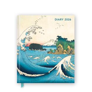 【预售】2026年日本木版画台式日历记事本 Japanese Woodblocks 2026 Desk Diary Planner - Week to View 原版日历图书书籍