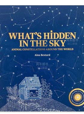 【现货】夜空中隐藏着什么(互动式可透光设计) What's Hidden in the Sky 英文原版儿童绘本 星座天体启蒙 Aina Bestard艺术插画