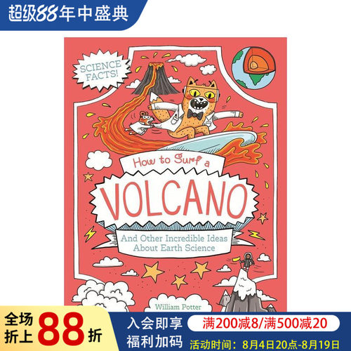 【橘猫博士科学笔记】火山冲浪-地球科学篇 How to Surf a Volcano and Other Incredible原版英文儿童漫画科普图书可单拍