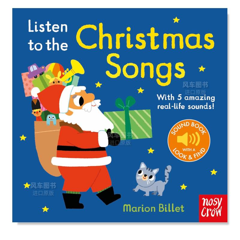 【预 售】聆听圣诞歌曲【Listen to…】Christmas Songs 英文儿童趣味 Marion Billet Nosy Crow 书籍/杂志/报纸 艺术类原版书 原图主图