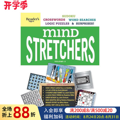 【现货】读者文摘思维担架解谜书第3卷 Reader’s Digest Mind Stretchers Puzzle Book Vol.3 原版英文生活综合图书书籍