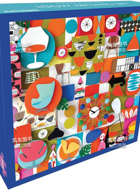 【现货】拼图1000片成人版:20世纪中叶现代派份子 Mid-Century Mod! : 1000 Piece Puzzles 进口原版高难度减压益智玩具礼品书籍