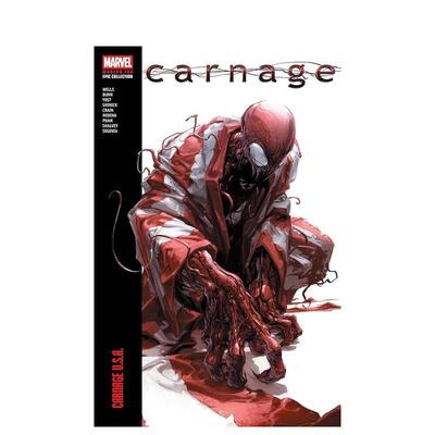 【预售】屠杀现代史诗合集：屠杀美国 Carnage Modern Era Epic Collection: Carnage U.S.A. 原版英文漫画书图书