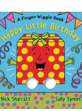 【预售】小小生日快乐：手偶书 Happy Little Birthday: A Finger Wiggle Book 原版英文儿童趣味