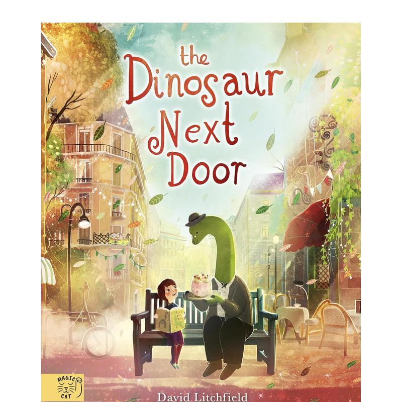 【现货】【英国插画师David Litchfield】邻居恐龙先生 大熊和钢琴 水石童书奖得主The Dinosaur Next Door 英文儿童绘本 进口图书