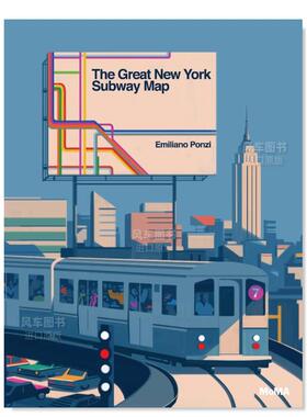 【现货】纽约地铁地图 The Great New York Subway Map英文博物馆 收藏画册原版图书外版进口书籍Emiliano Ponzi MoMa Publicatio
