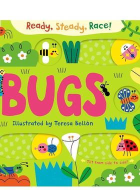 【预售】预备，稳住，冲！昆虫竞速赛 Ready， Steady， Race! Bugs 原版英文儿童趣味图书