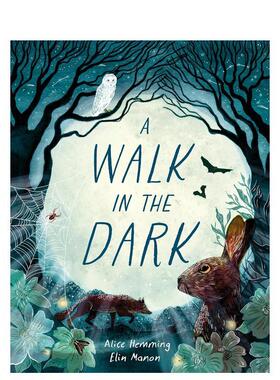 【预售】暗夜漫步 A Walk in the Dark 原版英文儿童绘本 每页设有知识专栏图书书籍