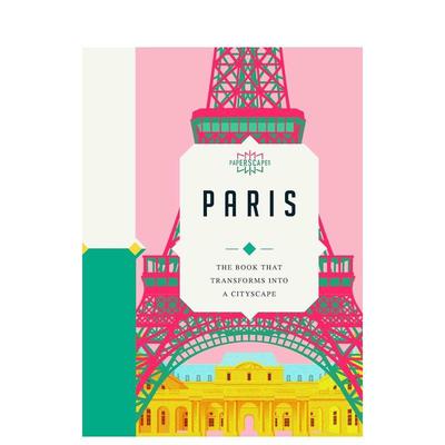 【现货】纸上风采:巴黎:礼物书 【Paperscapes】Paris 原版英文生活综合图书