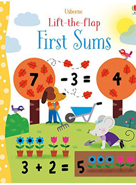 【预售】First Sums，求和 英文儿童翻翻书原版进口图书书籍